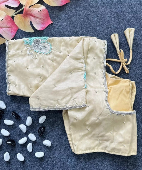 Lemon Silk Saree Blouse