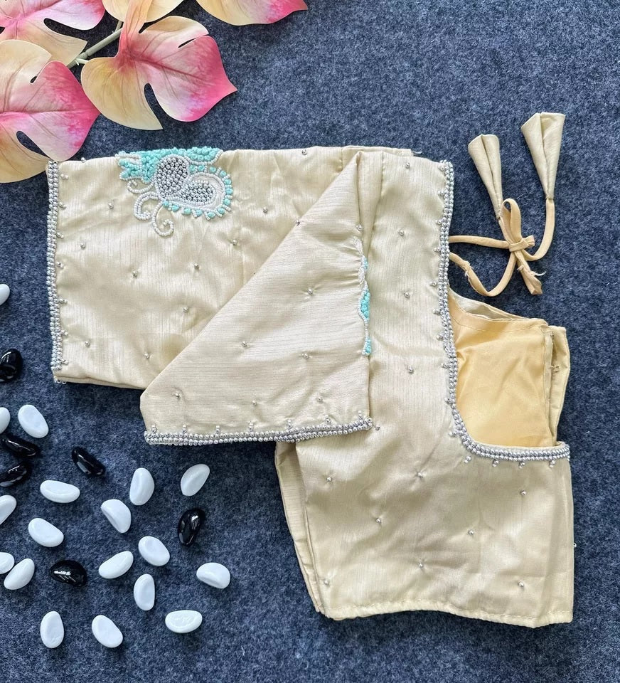 Lemon Silk Saree Blouse