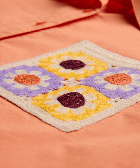 Coral Rose Women Boyfriend Shirts