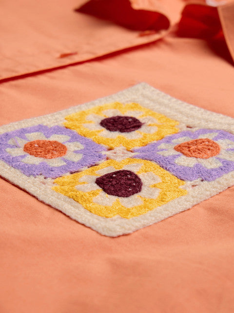 Coral Rose Women Boyfriend Shirts