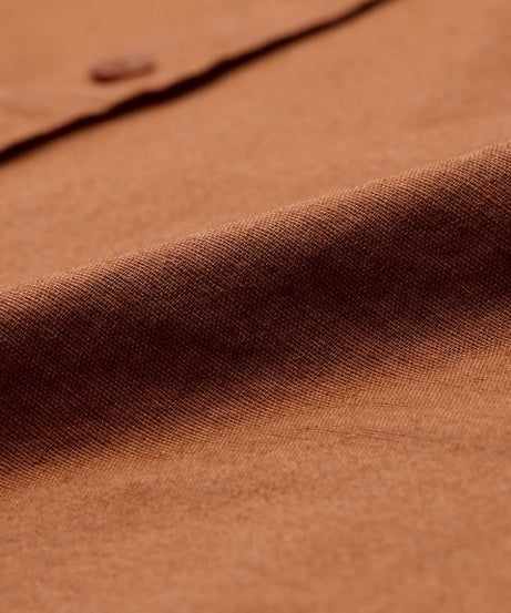 Cotton Linen Russet Brown Cotton Linen Shirts