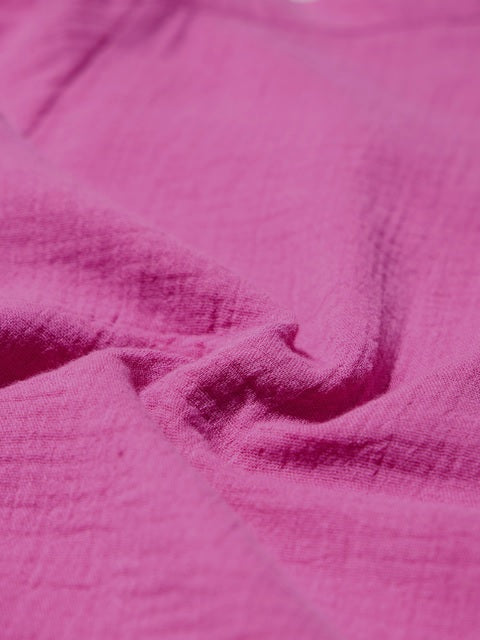 Textured Shirt Phlox Pink Women Boyfriend Shirts