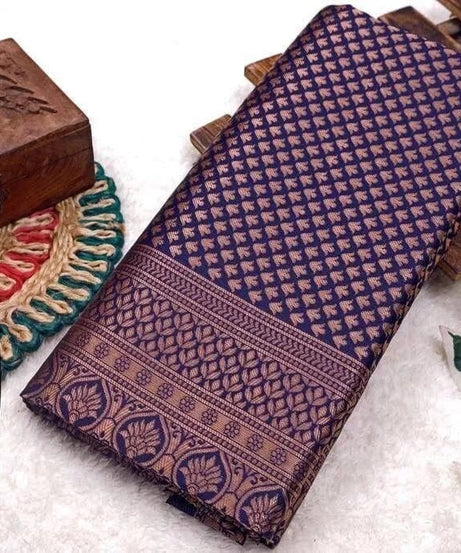 Women's Banarasi Soft Silk Saree With Blouse