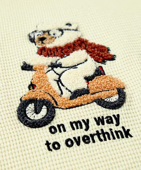 Textured T-Shirt On My Way To Overthink Women Relaxed Fit T-Shirt