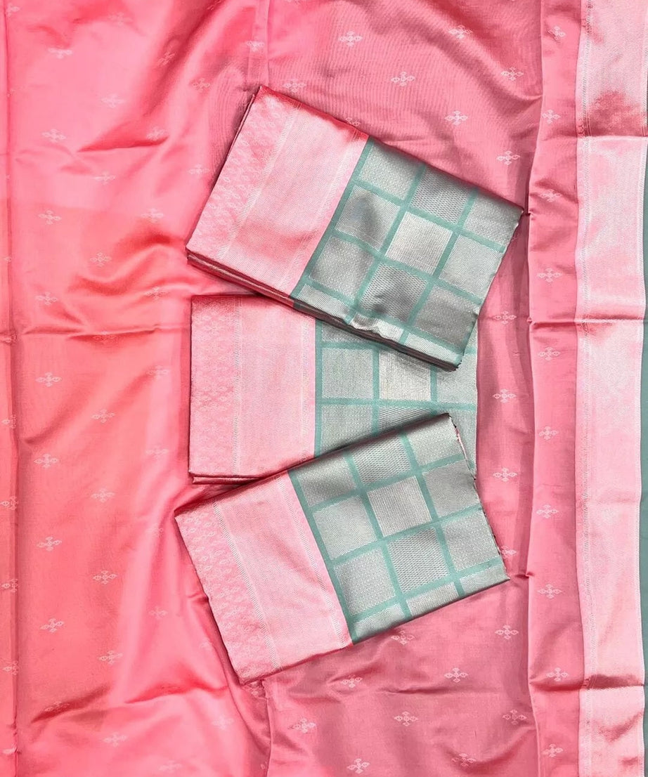 Designer Soft Lichi Silk With  Jacquard Work  Saree & Blouse