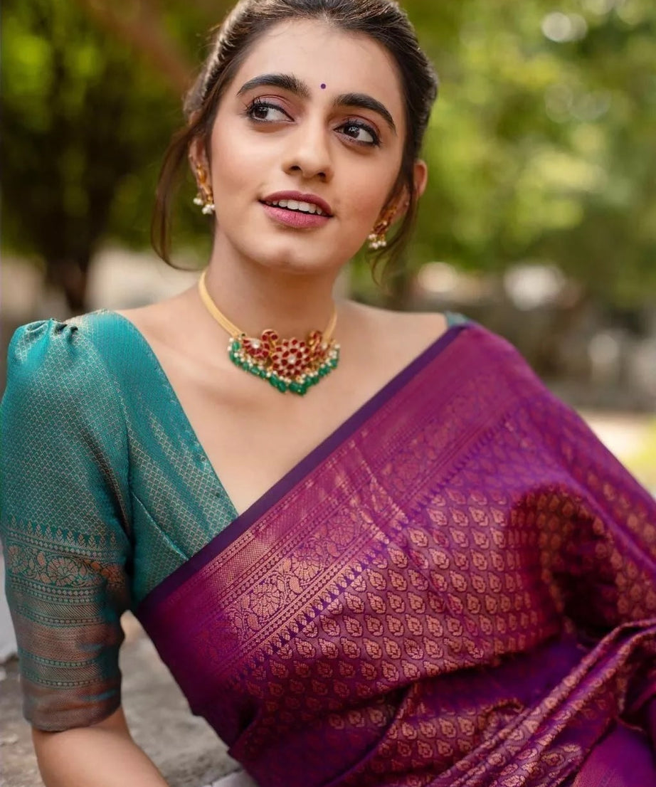 Soft Lichi Silk Saree With Blouse,Indian Party Wear Sari