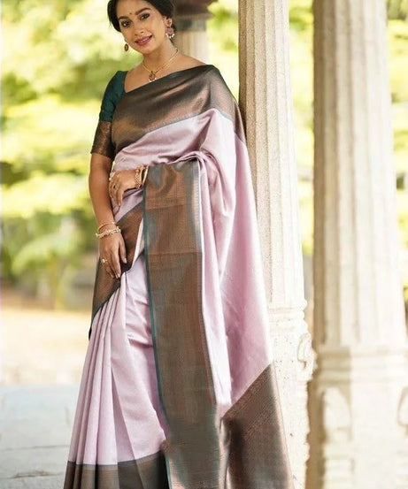 Wedding Soft Lichi Silk Sare With Blouse,Party Function Sari