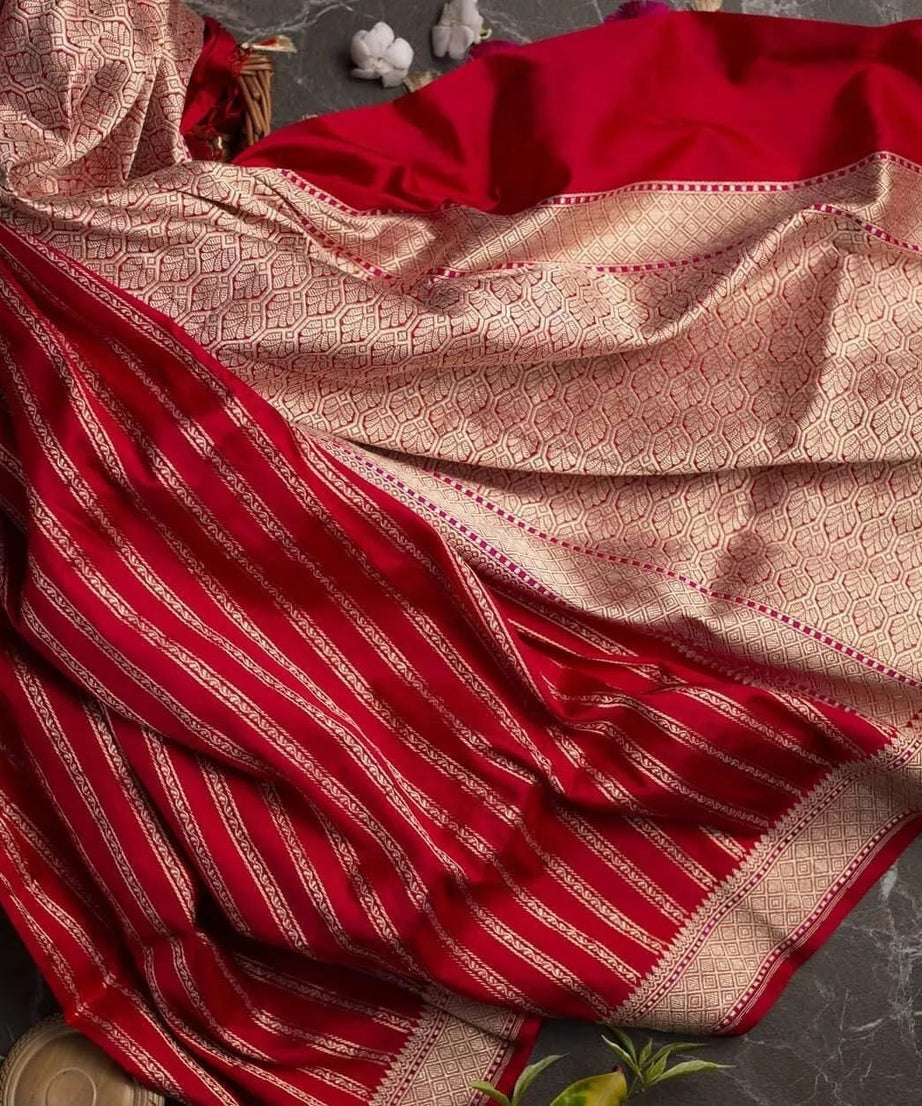 Soft Lichi Silk Party Wear Sari With Blouse