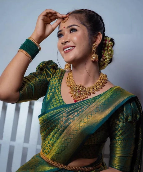 Soft Lichi Silk Rich Pallu & Jacquard Work