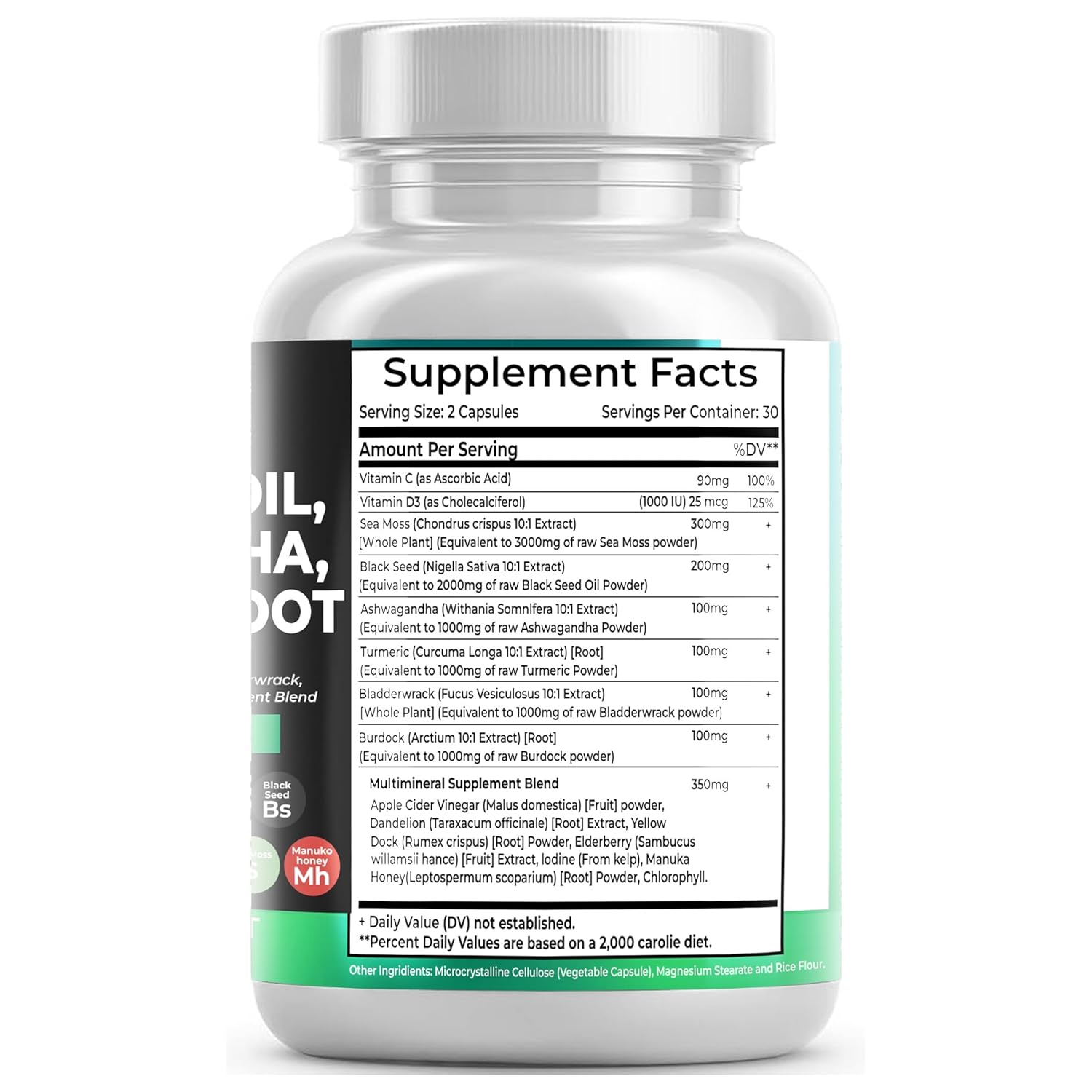 WELLCURYA Botanical Blend Capsules (120 Ct) – Plant-Based Herbal Formula