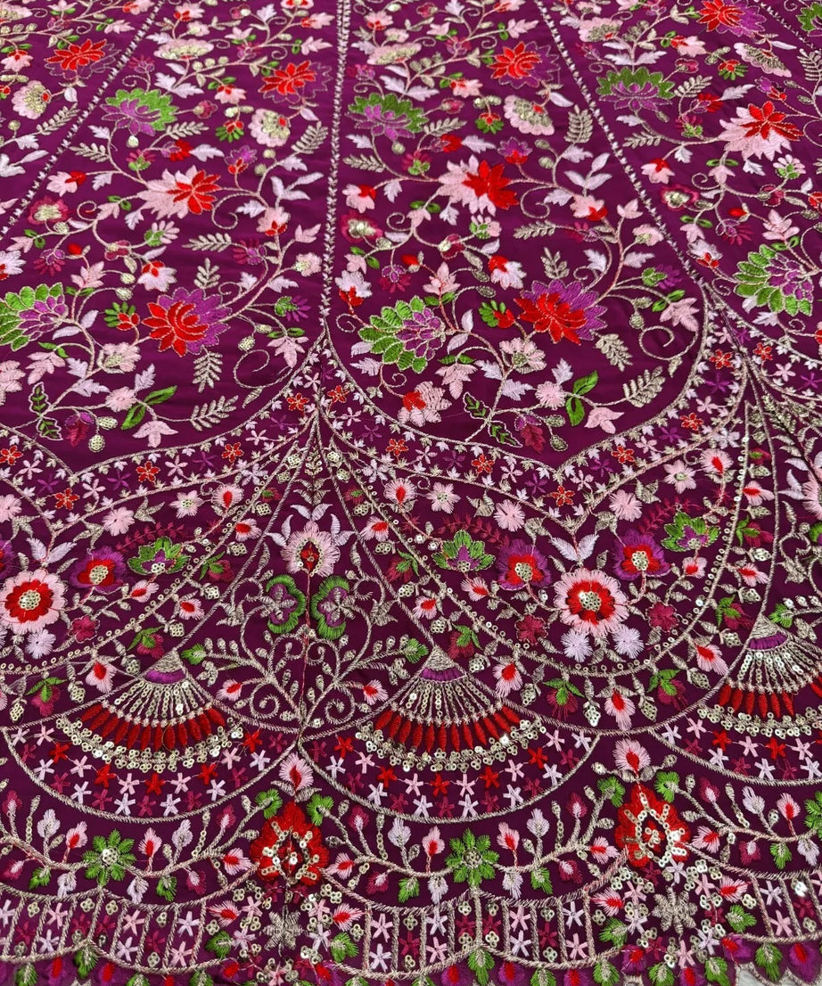 Georgette With Thread Sequence Work Lehenga Blouse & Dupatta