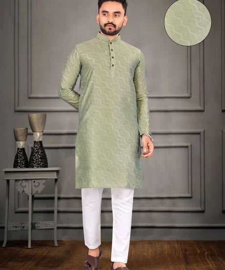 Men's Jacquard Kurta Pajama Set