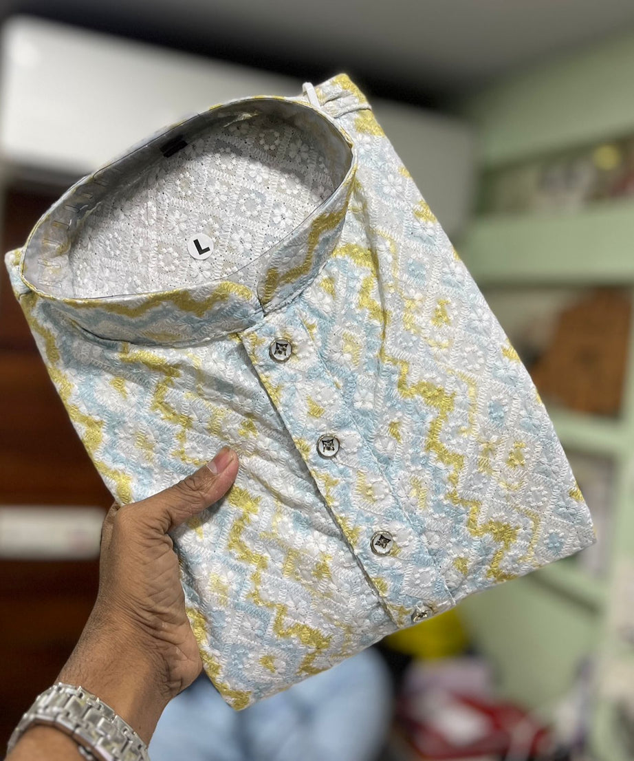 Soft Cotton Kurta Pajama Set For Men's