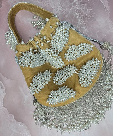 Beads Embellished Bridal Potli Bag