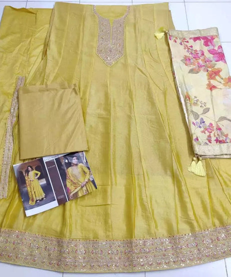 Silk Indian Wedding Pakistani Wear Top Bottom & Dupatta