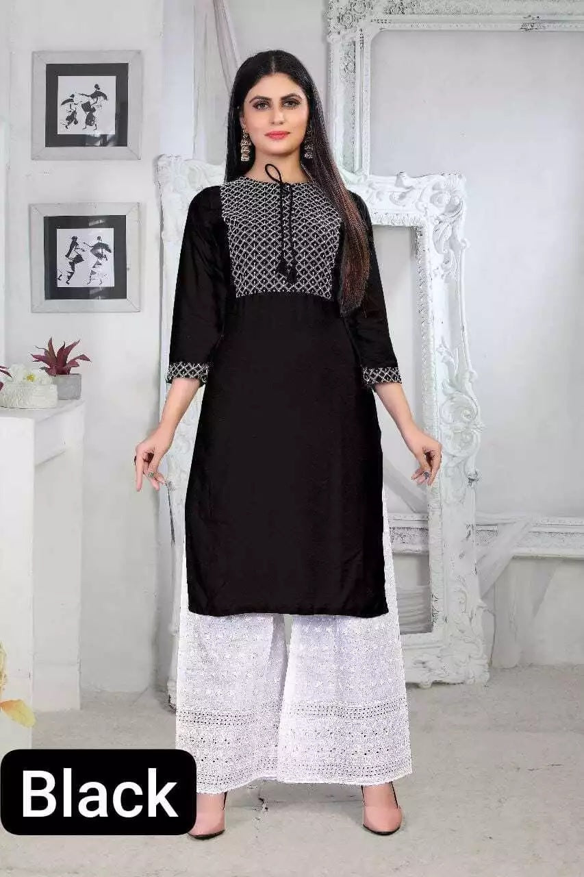 Designer Fancy FullStitched Rayon Top Pant & 2 Piece Set