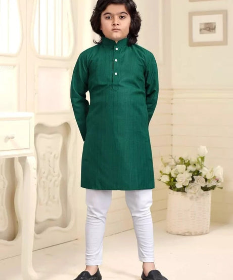 Designer Wedding Wear Pure Cotton Kurta Pajama Set For Kid's & Boy's