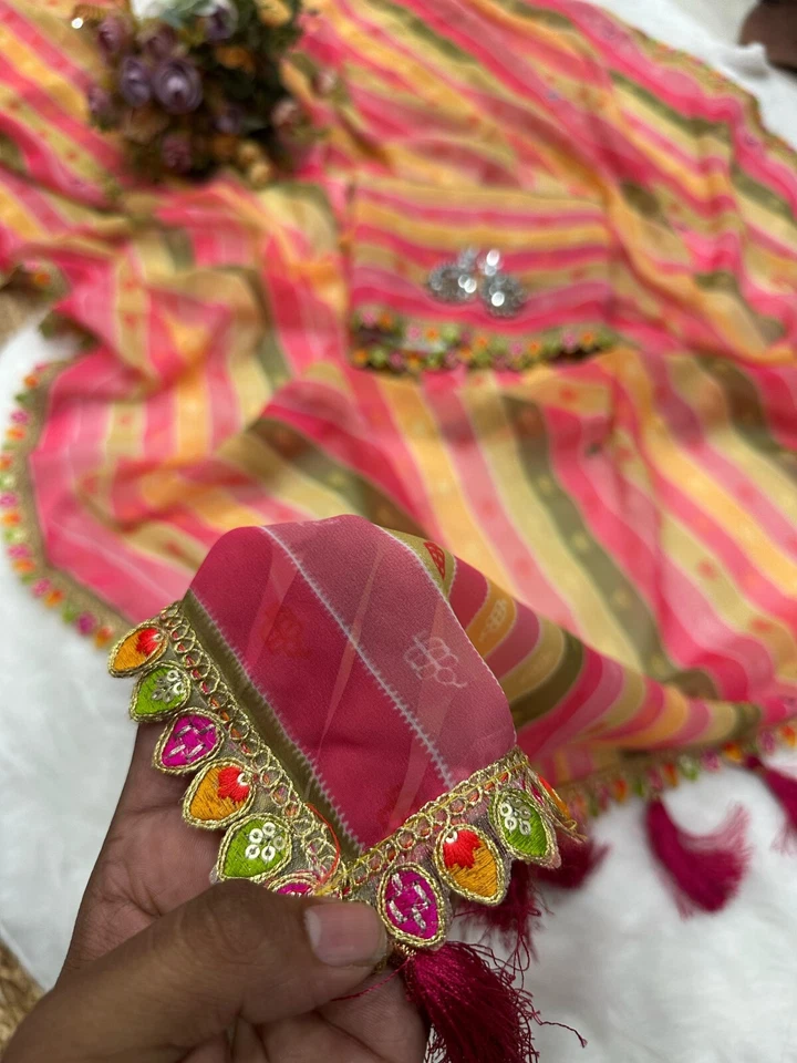 Original Smooth Georgette Party Wear Saree With Blouse 11-GP