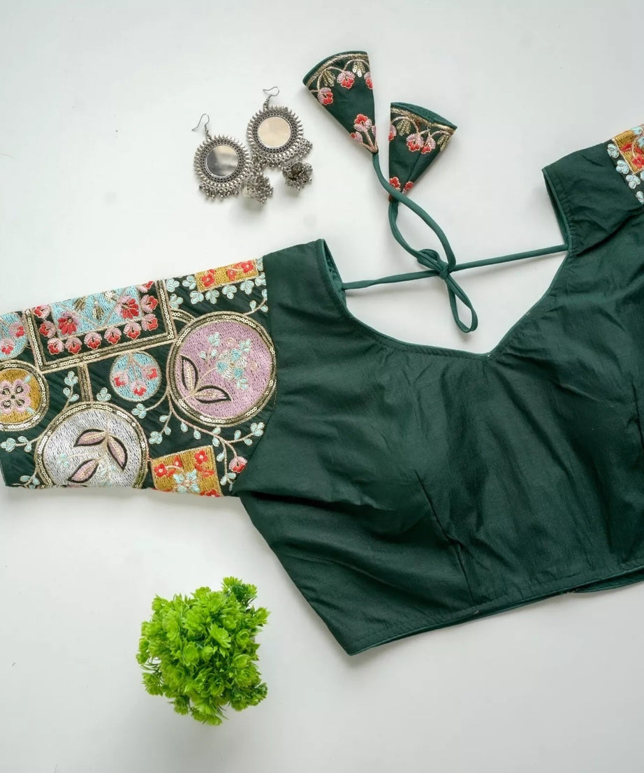 Silk Wedding Special Indian Bollywood Blouse & Choli