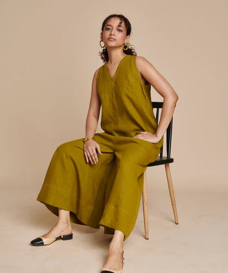Linen Flared Jumpsuit