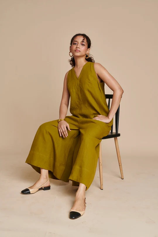 Linen Flared Jumpsuit