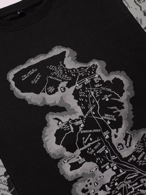 House Of Dragon Map Oversized T-Shirts