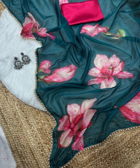 Soft Tebi Silk Beautiful Designer Saree With Blouse 11-GP