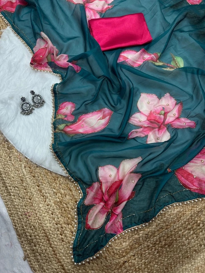 Soft Tebi Silk Beautiful Designer Saree With Blouse 11-GP