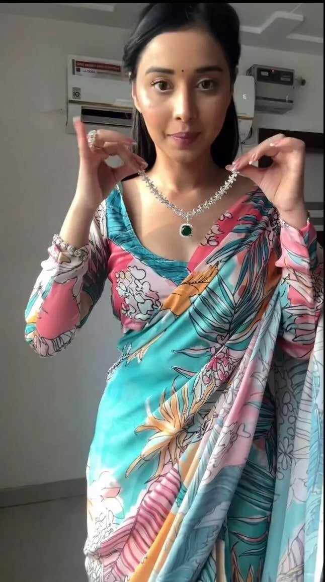 Pure Soft Georgette Digital Print Ready To Wear Sari