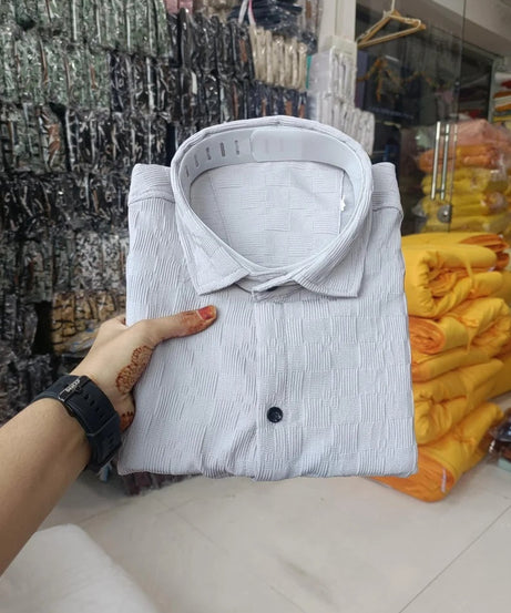 Men's Popcorn & Half Sleeve Shirt Set