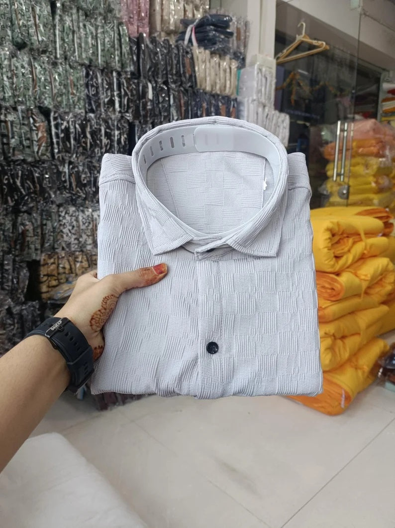 Men's Popcorn & Half Sleeve Shirt Set