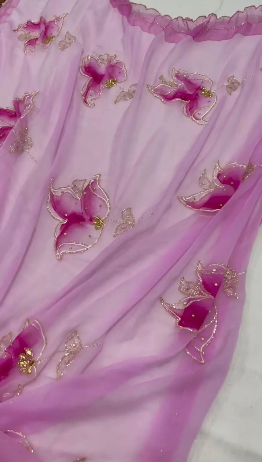 Purple Banarasi Silk With Plain Work  Saree With Blouse