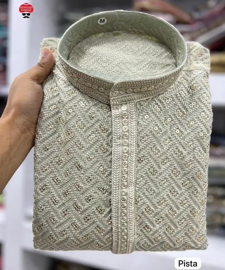 Men's FullStitched Premium Rayon Wedding Special Kurta Pajama Set