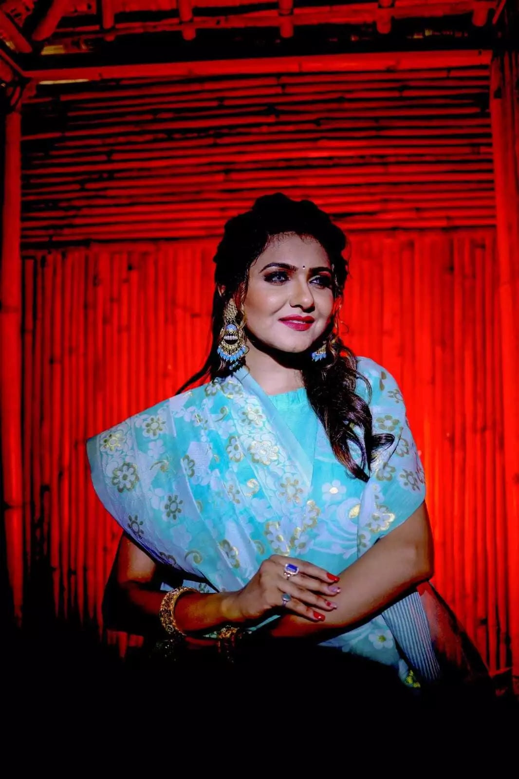 Soft Cotton Jamdani With Gold Zari Weaving Work  Sari & Blouse