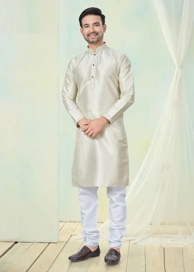 Pure Silk Kurta Pajama For Men's