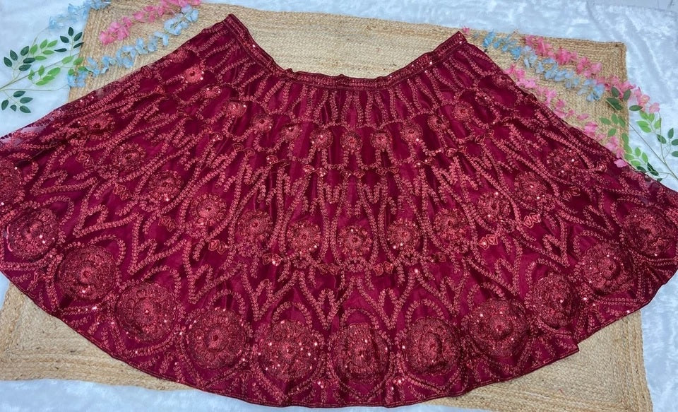 Stylish Wedding Lehenga Choli Bridesmaids With Glitter Dori Work , Ethnic Lehenga Choli 12-BS