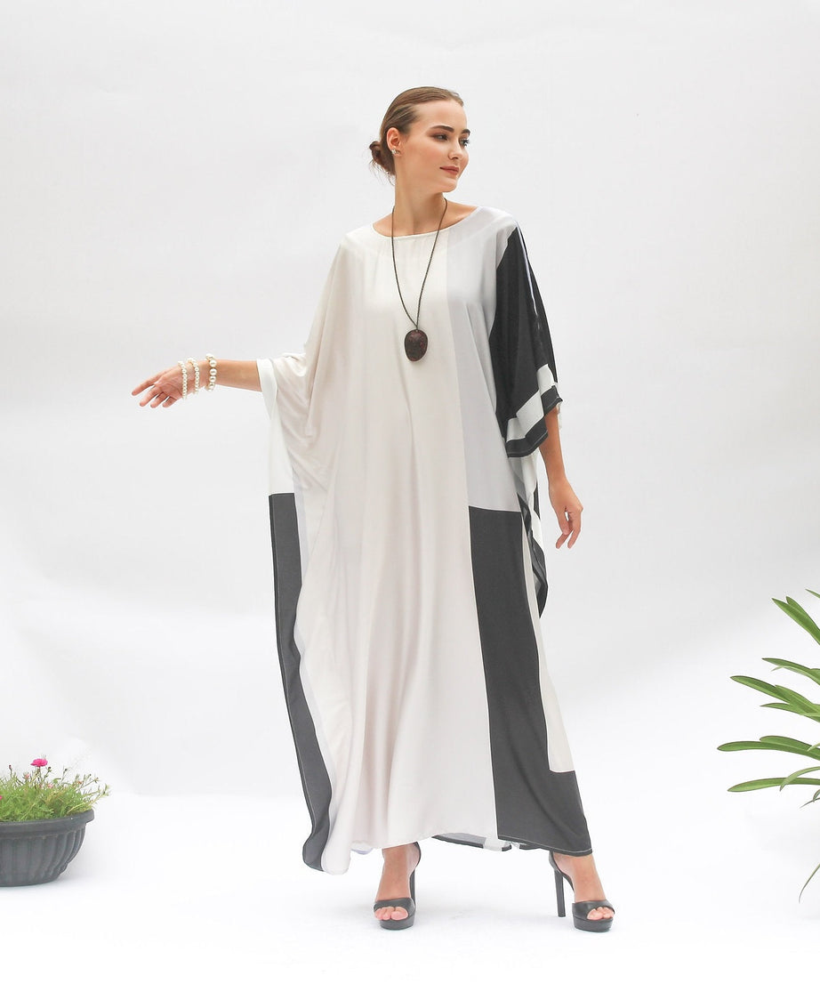 Soft Satin Silk Kaftan - Luxurious Maxi Dress for Women's