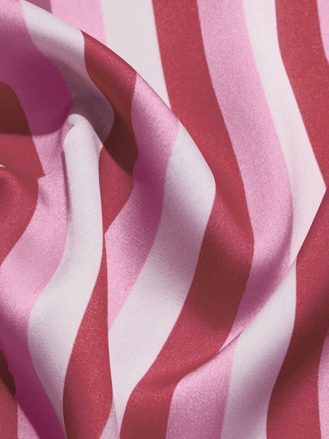 Satin Rosebud Stripes Women Shirts