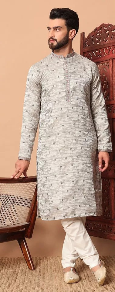 Designer Ethnic Stitched Heavy Jacquard Kurta Pajama Set For Mens
