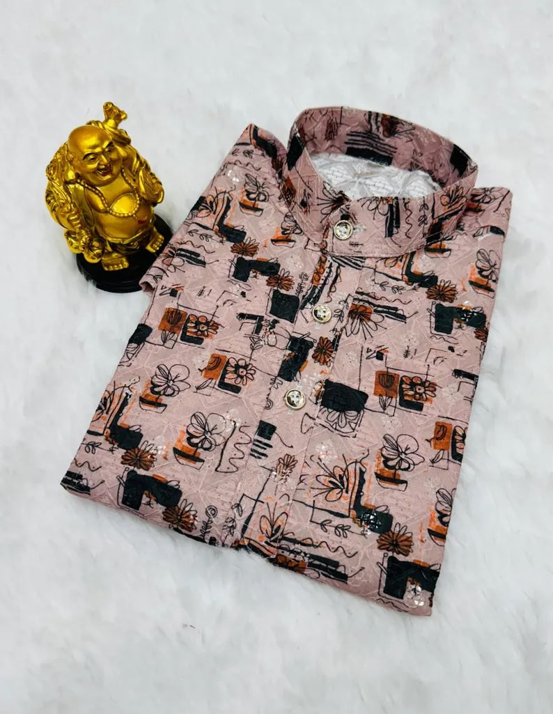 Pure Cotton Kurta Pajama Set For Boy's