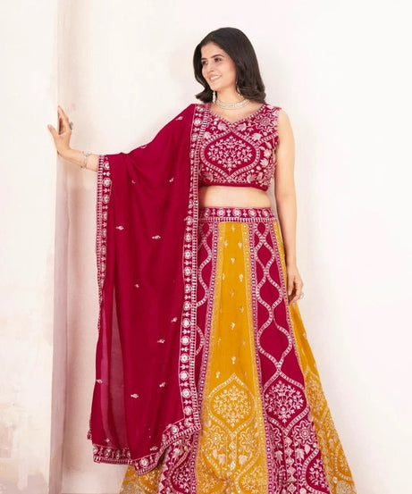 Function Premium Georgette Wedding Stitched Lehenga Blouse With Dupatta 15-MA