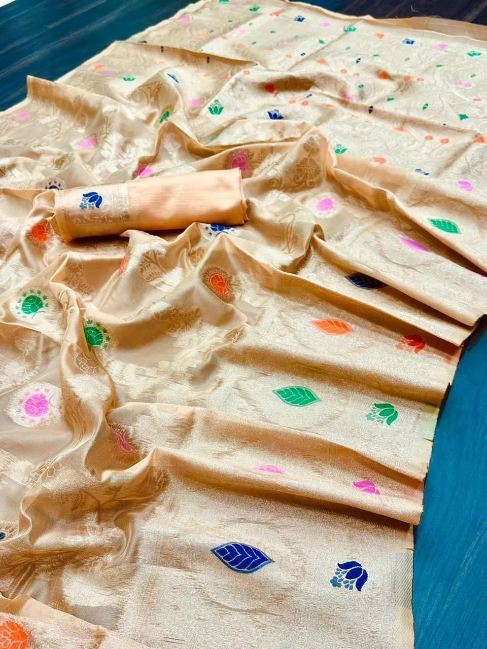 Soft Organza Jacquard Saree,Function Wedding Sari With Blouse