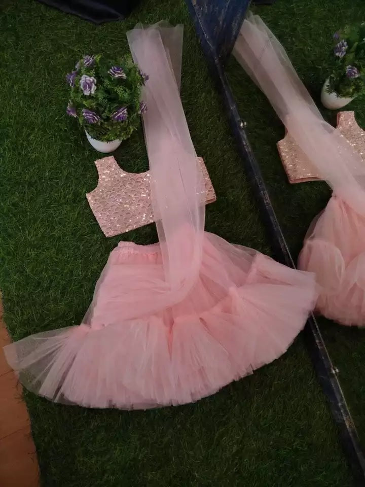 Heavy Net Full Flair Lehenga Dress