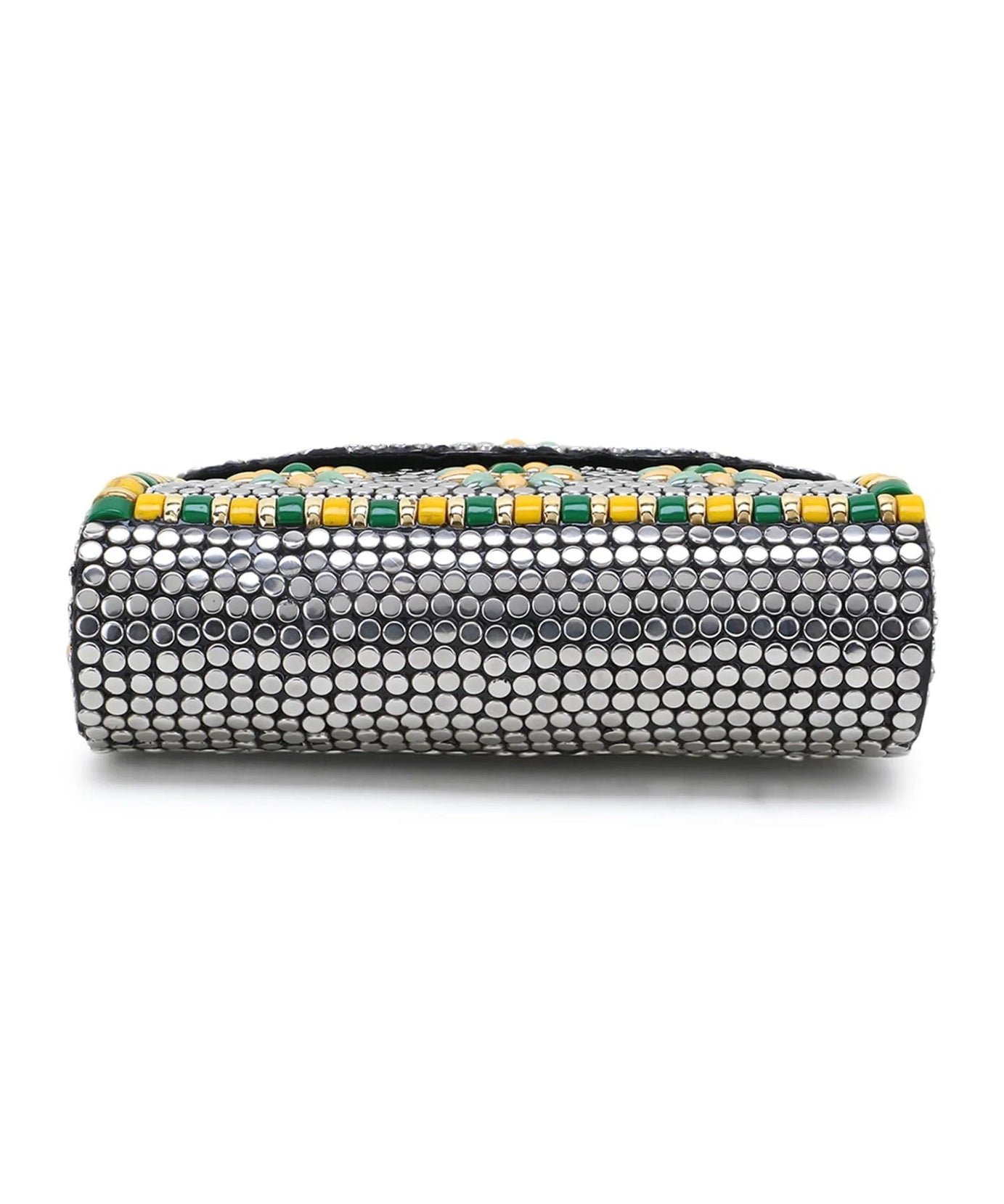 Mosaic Metal Clutch with Stone Work