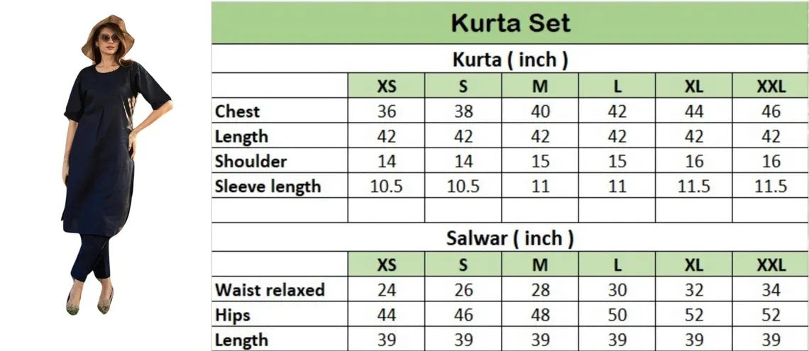 Linen Kurta Salwar Set for women