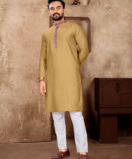 Men's Linen Silk kurta Pajama Set