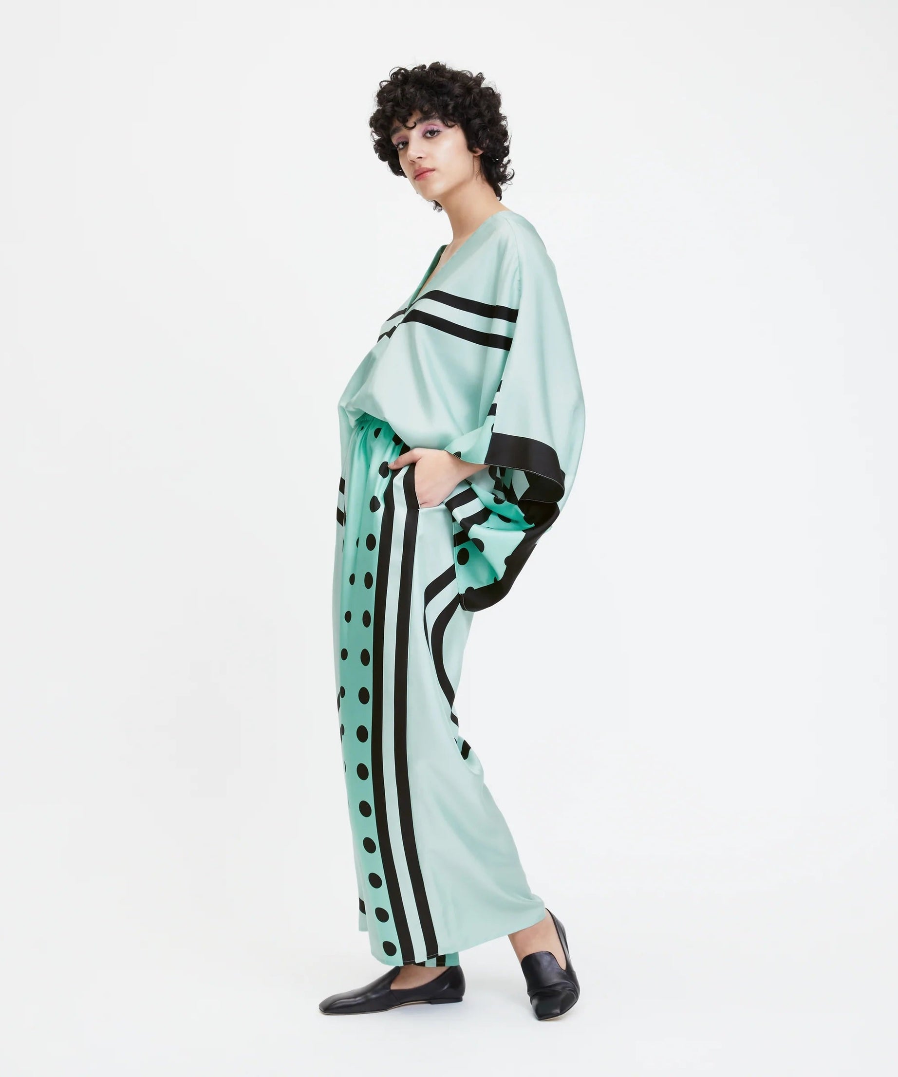 Soft Satin Silk Co-ord Set , Printed Women's Co-ord