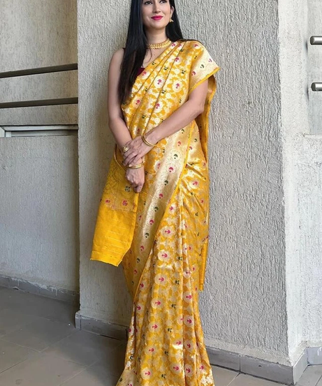 Banarasi Soft Silk Bollywood Function Wear Saree With Blouse 11-VD