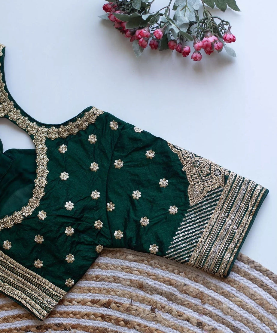 Women's Caterpillar Silk Full Stitched Blouse