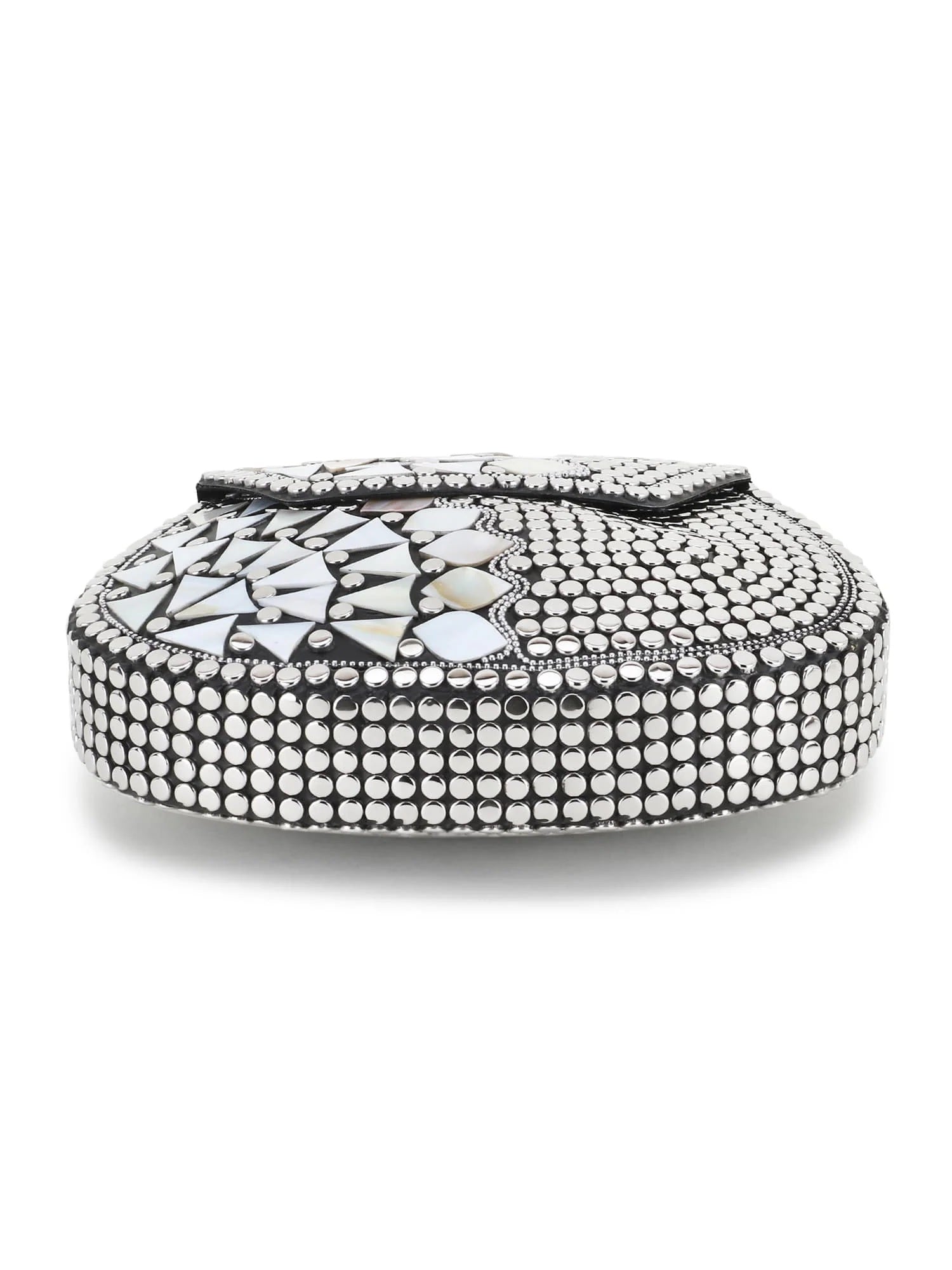 Mosaic Metal Embellished Clutch
